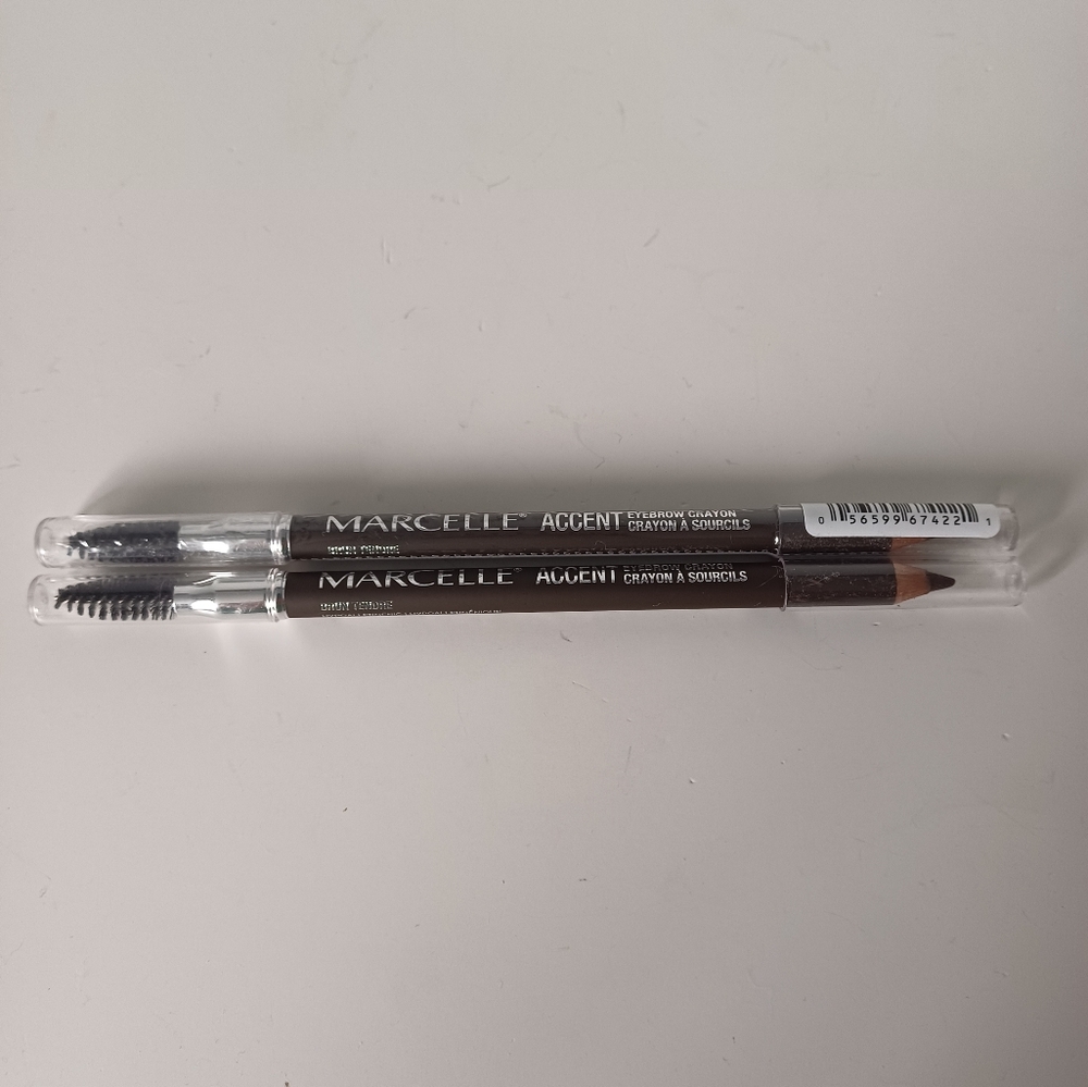 Two Marcelle Accent Eye Brow Pencils Crayons Brun Tendre New